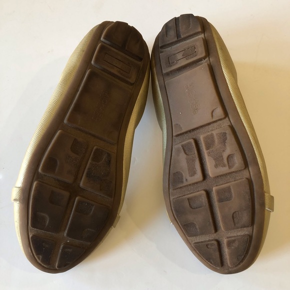 Michael Kors “Rover Heidi” Gold Ballet Flats Size 2 Gently Worn - Picture 6 of 10